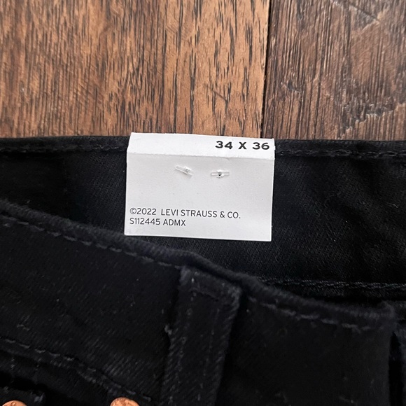 Levis Slim Taper 512 men’s black pants 34x36 - Picture 3 of 5
